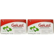 Gelusil Antacid & Anti Gas Tablets for Heartburn Relief, Acid Reflux, Bloating and Gas, Cool Mint - 100ct Blister Pack, 2 Count