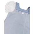 thumbnail image 4 of KIDSCOOL SPACE Baby Little Girl Denim Dress,Summer Short Sleeve Denim Tops,Blue,4-5 Years, 4 of 5