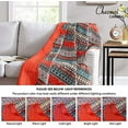 thumbnail image 4 of Chezmoi Collection Odette Boho Chic Bohemian 100% Cotton Quilt Set, Twin, Orange, 2-Pieces, 4 of 4