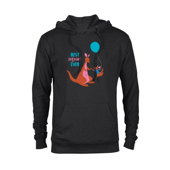 Disney Winnie the Pooh Kanga and Roo Best Mom Ever - Pullover Hoodie for Adults - Customized-Black