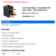 thumbnail image 2 of A/C Clutch Relay - Compatible with 2007, 2009 - 2015 Honda CR-V 2010 2011 2012 2013 2014, 2 of 2