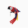 Hawaiian Tropical Party Prop Cloth Parrot on Perch 17 inch 1 Luau