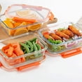 [10Pack Glass Food Storage Containers (A Set of Five Colors), Meal