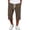 BDF80-Brown, variant on VV AVEORS Long Shorts For Men Big And Tall Waffle 3/4 Cargo Shorts Breathable Capri Pants Elastic Waist Summer Activewear White XL