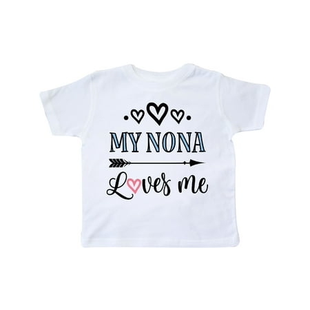 

Inktastic My Nona Grandma Loves Me Girls Gift Toddler Toddler Girl T-Shirt