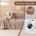 thumbnail image 2 of Smuge Sofa Cover, Sectional Couch Cover Protector Slipcover for 3 Cushion Couch L Shape Sofa towel Throw Sofa Loveseat Cover for Pets Dogs Cats (71"x 134", Khaki), 2 of 7
