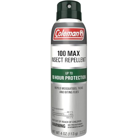 Coleman 100% Deet 100 Max Insect Repellent Continuous Spray, 4 Oz