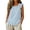 Light Blue, variant on Womens Ruffled Strap Tanks Tops Round Neck Sleeveless Linen Material Casual Everyday Summer Blouses Pink S