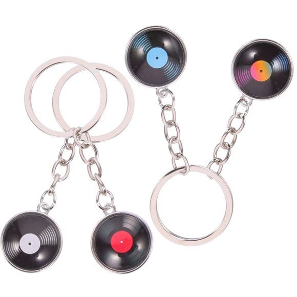 CRILSTYLEO 4Ud Llavero Decorativo De Disco Con Acabado Detallado Para Regalo Especial