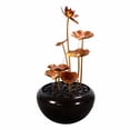 thumbnail image 4 of Galvanized Metal Fountain with 4 LED Lights and River Stones - Outdoor, 4 of 4