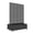 Black, variant on AwayHome 73"H x 16"D x 47"W Matte Khaki Metal Planter Box with Louvered Privacy Screen on Wheels