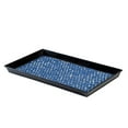 thumbnail image 3 of Black Metal Boot Tray with Blue & Ivory Coir Insert, 3 of 12
