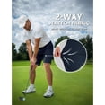 thumbnail image 4 of PULI Men’s Golf Shorts 9 Inch Flat Front Stretch Hybrid Lightweight Quick-Dry Chino with Zip Pockets, 4 of 7