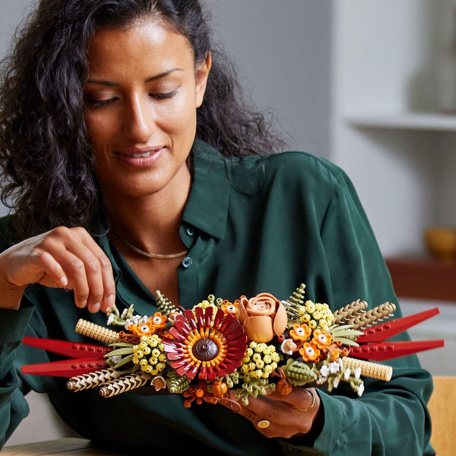 LEGO Icons Dried Flower Centerpiece Building Set - Artificial Flowers for Dinner Table Centerpieces, Adults Ages 18+ - Unique Birthday or Anniversary Gift - 10314