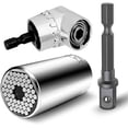 thumbnail image 1 of Llave de tubo Llave universal Tuerca universal Llave de tubo universal Herramientas manuales multifunción 7-19 mm con destornillador de 105 ° Adaptador de fijación Adaptador Herramientas de reparación JM, 1 of 4