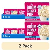 (2 pack) Angie's BOOMCHICKAPOP Sea Salt Microwave Popcorn, 3.29 oz., 6-Count Bags