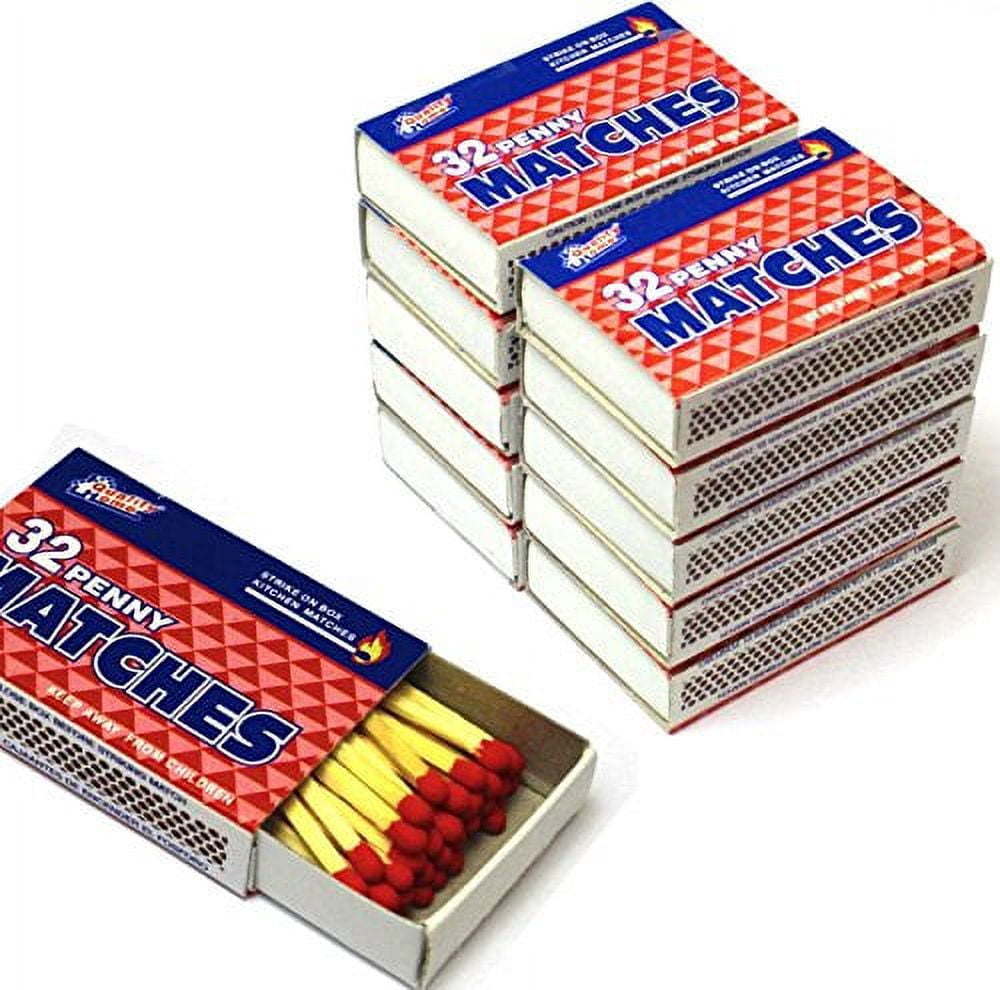 Quality Home Wooden Kitchen Matches, Strike On Box, 32 Matches Per Box (10 Count)