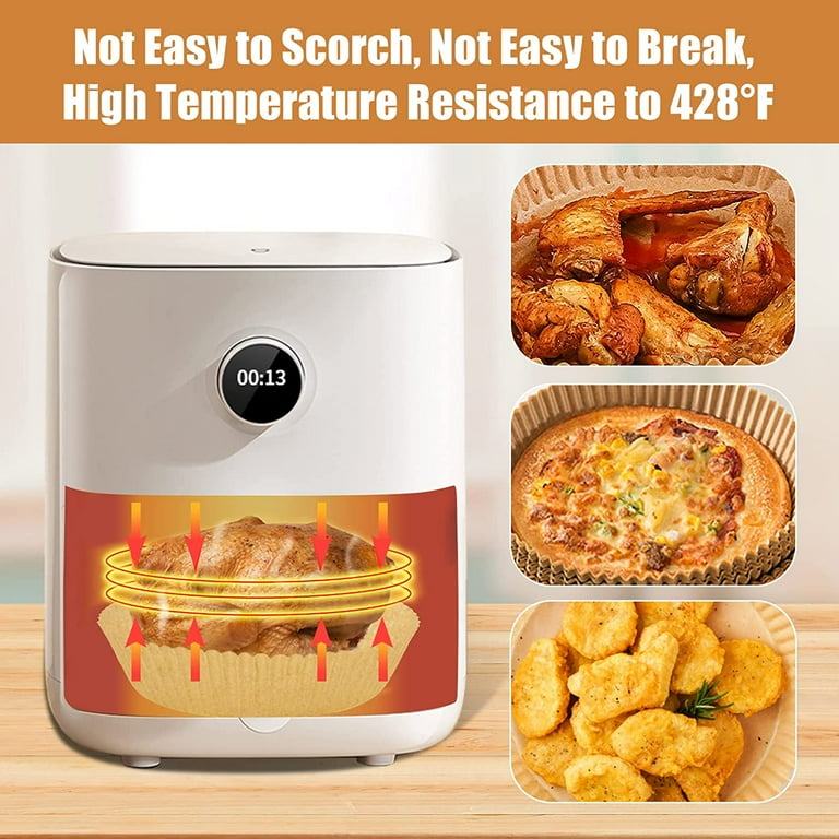 delpattern Air Fryer Paper Liners 100PCS 7.9 inch Non Stick Air