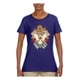 thumbnail image 2 of Wild Bobby Home Is Where You Hang Your Hat Country Eagle Pop Culture Women Graphic Tee, Purple, 3X-Large, 2 of 6