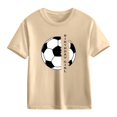 thumbnail image 3 of Ruyang Kids Girls Boys Athletic T Shirts Cute Soccer Print Round Neck Casual Short Sleeve Summer Lightweight Outdoor Sports Tee Tops, 3 of 3