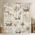 thumbnail image 1 of Erosebridal Rideaux Nautiques Rétro (38x54), Rideaux Occultants 30 %-50 % pour Chambre, Décor Boussole Marine, 1 of 5