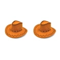 thumbnail image 1 of Sonducket Adults Portable Fashion Western Style Cowboy Photography Wide Hat Headwear Banquet Cosplay Decor Brim Cap Prop Amarillo 2piezas Sonducket CBP011679, 1 of 5