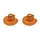 thumbnail image 2 of Qarigey Adults Portable Fashion Western Style Cowboy Photography Wide Hat Headwear Banquet Cosplay Decor Brim Cap Prop Amarillo 2piezas Qarigey CBP011679, 2 of 5