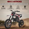 thumbnail image 4 of Yedigre 49cc 2-Stroke Dirt Bike, Gas Power Motocross, Off Road Mini Motorcycle, Pocket Motorbike with Front Rear Disc Brakes, 4 of 10