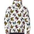 thumbnail image 5 of Hoodies for Men - Colorful Glasses French Bulldog Long Sleeve Comfrt Men'S Fashion Hoodies & Sweatshirts, Sweatshirts for Men Hoodies Pullover Clothing Clothes with Pouch, 5 of 7
