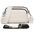 thumbnail image 1 of Bolso Bandolera para Mujer Elegante Gran Capacidad Cuero Genuino Correa Ancha Ajustable Monedero Con 2 Correas, 1 of 9