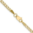 thumbnail image 3 of Auriga 14K Yellow Gold 2.5mm Curb Chain Necklace 16inch for Women, 3 of 6