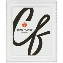 Craig Frames Victoria, 27x30 inch Picture Frame, Ornate White and Silver