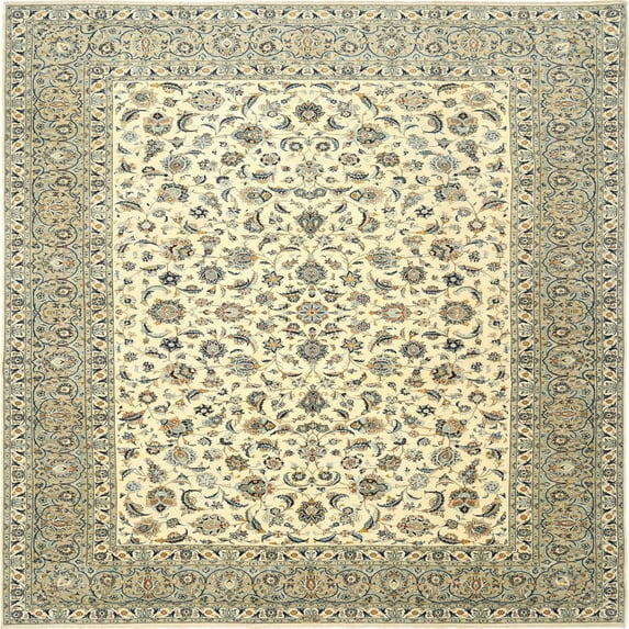 Ahgly Company Indoor Square Traditional Dark Almond Brown Persian Area Rugs, 3' Square