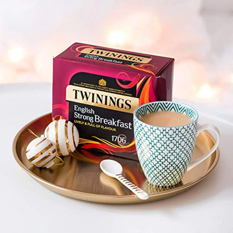 Twinings 1706 English Strong Breakfast Tea, 80 Tea Bags, 250g 