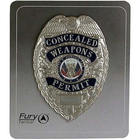 Fury Tactical Shield Concealed Weapons Permit Badge