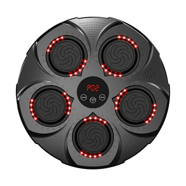 Máquina de boxeo con música inteligente, equipo electrónico de boxeo, ejercicio Musical montado en la pared, probador de fuerza de punzón que mejora negro rojo