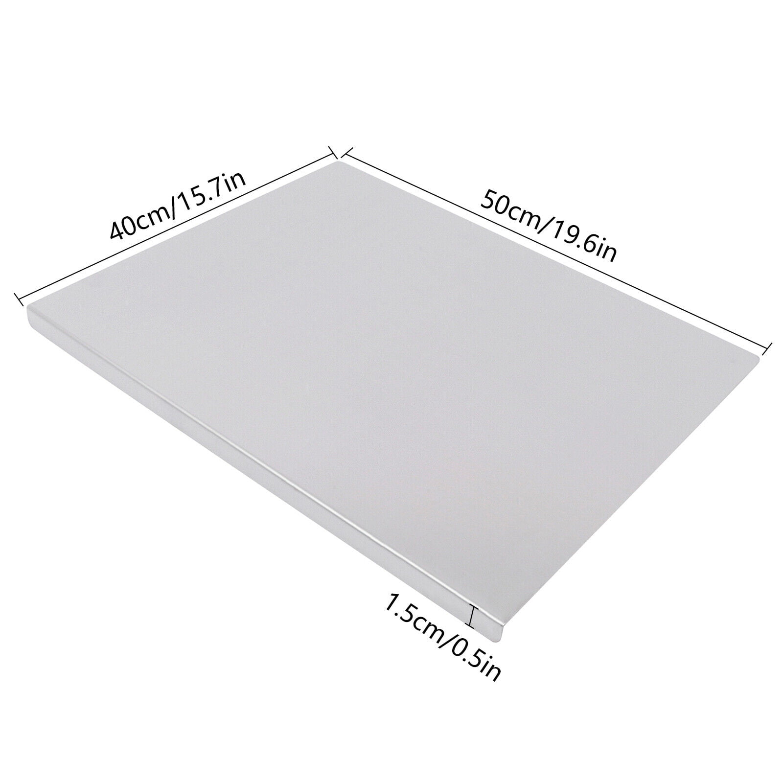 Stainless Steel Cutting Kitchen Board Chopping Board with Front Overhang