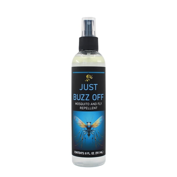 JUST BUZZ OFF Mosquito, Bee, Tick Repellent – 8 oz. - 100% Natural, Deet Free
