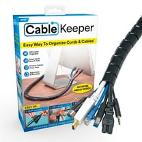 Cable Keeper Cord Organizer, 10-Foot Adjustable Cord Cover, TV & Computer Cord Organizer