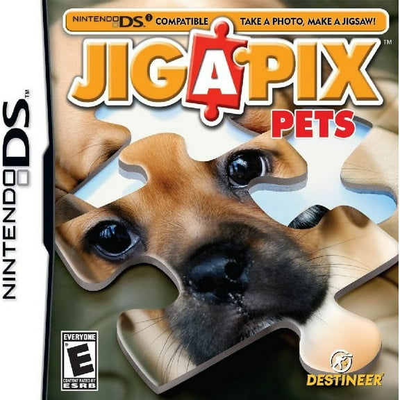 Restored Jigapix: Pets (Nintendo DS, 2010) Puzzle Game (Refurbished)