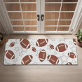 thumbnail image 2 of Football Star White Pattern Washable Non Slip Indoor Door Mat, Decorative Entry Rug for Entrance, Bedroom, Kitchen, Bathroom, 16"x47", 2 of 6