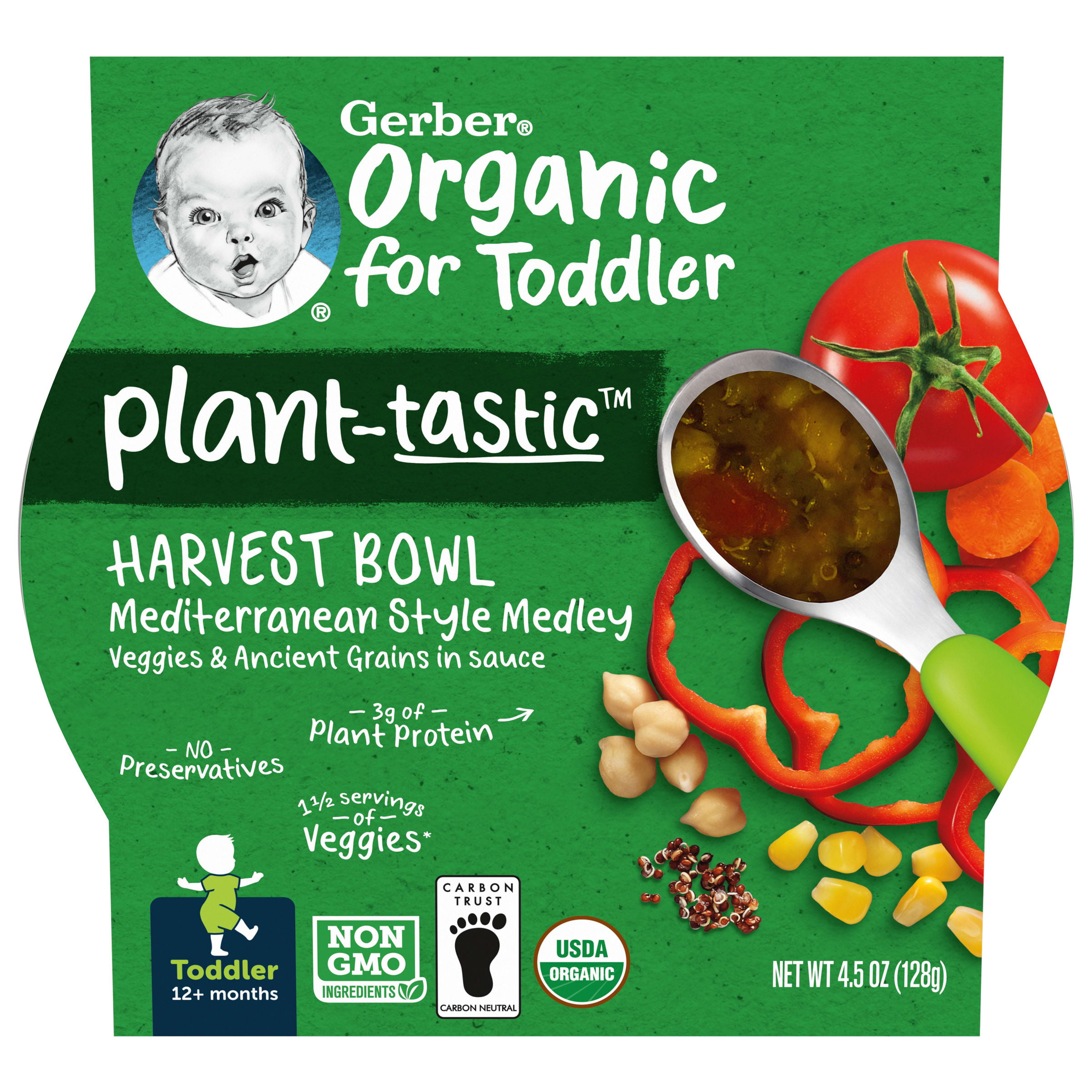 Gerber Organic for Toddler Plant-tastic Harvest Bowl, Mediterranean ...