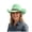 Green, variant on Western Cowboy Hat for Women and Men Windproof Wide Brim Felts Hats Ladies Versatile Travel Retro Caps for Summer Green