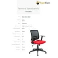 thumbnail image 2 of TygerClaw Low Back Mesh Office Chair, 2 of 3