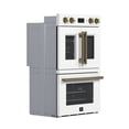 thumbnail image 6 of Forno Asti 30-Inch Double Electric Wall Oven with Upper French Doors in White & Antique Brass, 7.36 cu. ft. Dual True Convection, 7,200W, Air Fry, Sous Vide, Self-Clean, 6 of 15