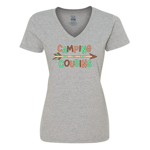 Inktastic Camping Cousins- arrow Women's V-Neck T-Shirt