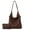 Coffee, variant on Slouchy Hobo Bags for Women Soft Designer Shoulder Purses Ladies Top Handle Handbag, Black