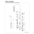 thumbnail image 3 of Kingston FB755DXSP Concord Two-Handle 4-Hole 8" Centerset Kitchen Faucet with Side Sprayer in Oil Rubbed Bronze, 3 of 4