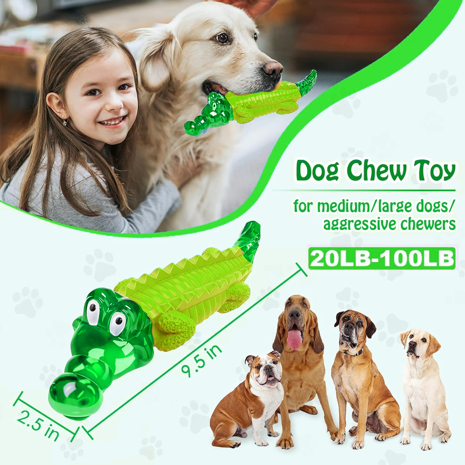 Pet Deluxe Crocodile Chew Toy for Aggressive Chewers photo 5
