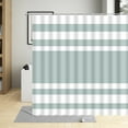 thumbnail image 5 of Creativity Modern Geometric Shower Curtain Set Simple Lattice Stripe Line Flower Leaf Bathroom Bathtub Hanging Curtain Polyester, 5 of 8